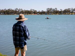 Fishing at Lake Lascelles