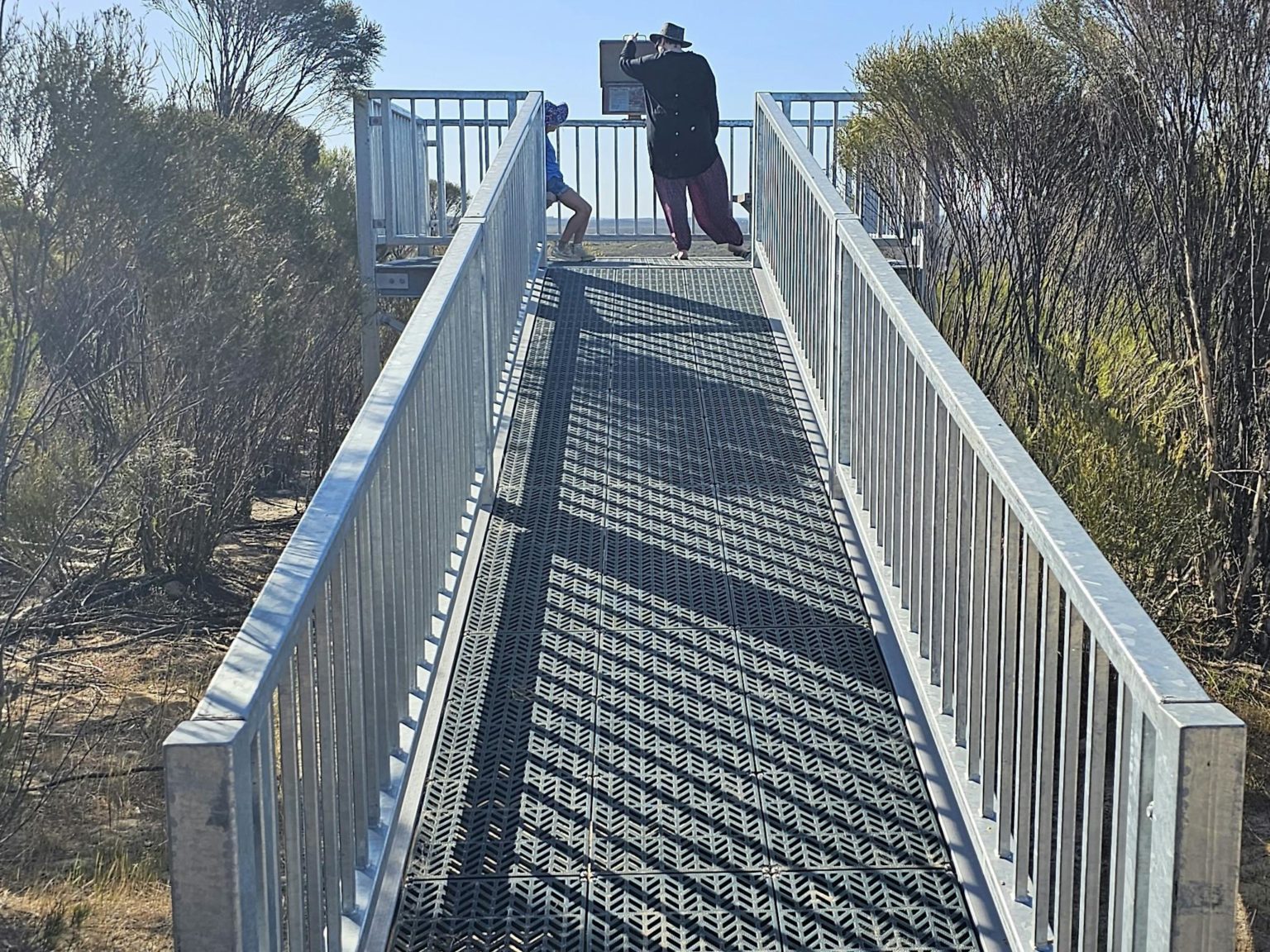 raised ramp leading to lookout platform