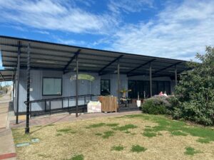 The entrance to the Orchid Cafe Murtoa.