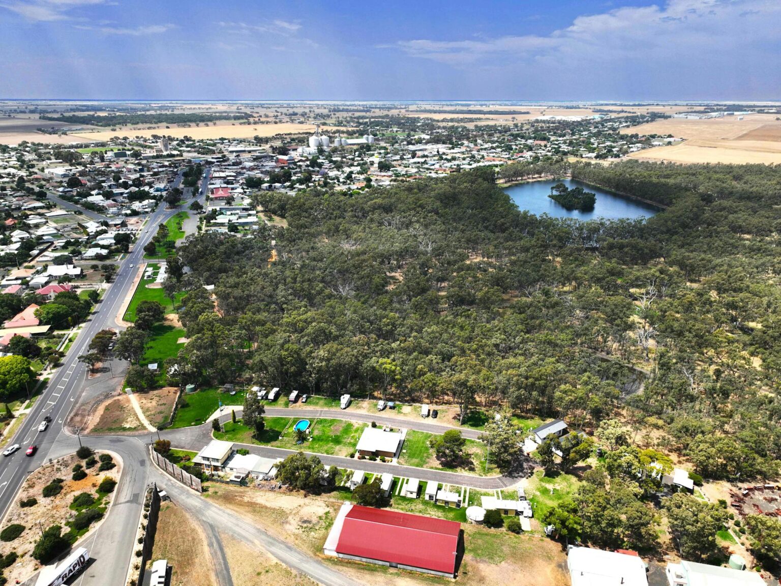 bushland and Nhill Lake