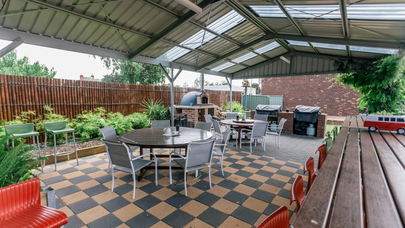 Undercover barbeque area Undercover barbeque area