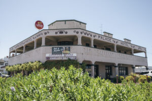Exterior of a grand old country pub with a large wraparound verandah