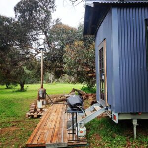 An image of a tiny house in the country