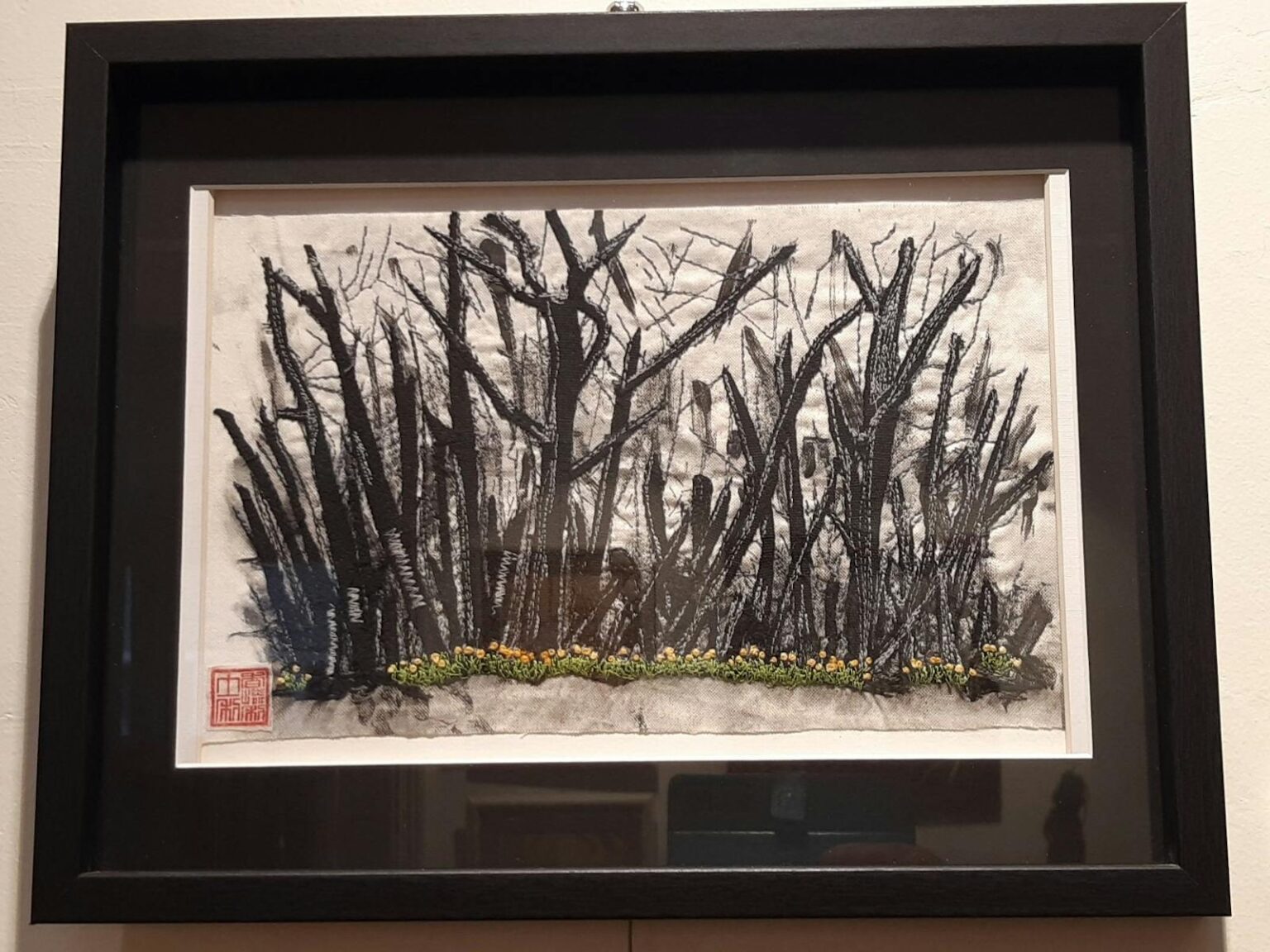 Framed painting