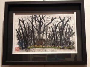 Framed painting