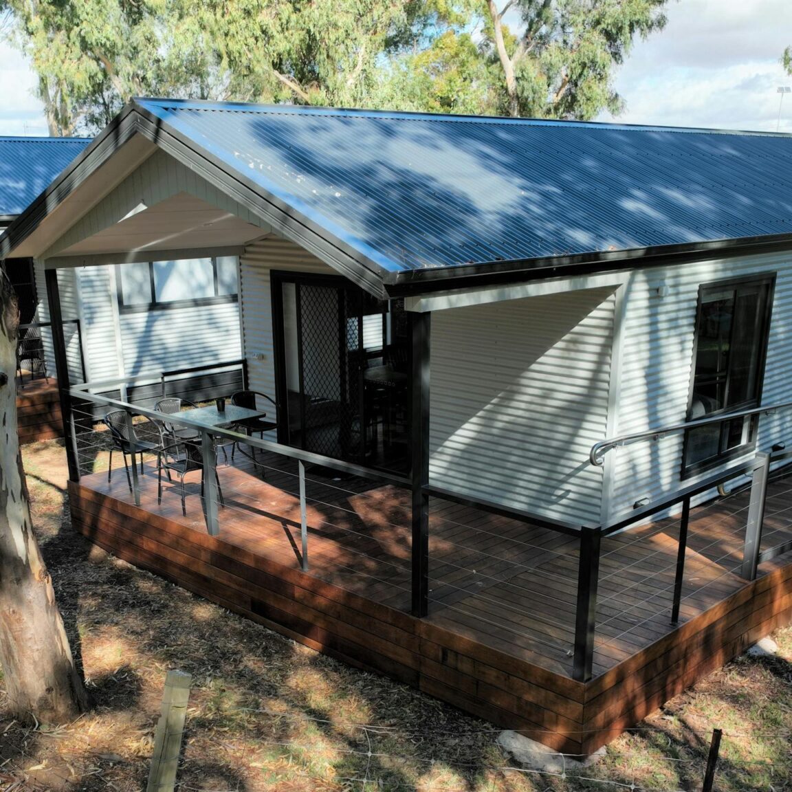 Holiday cabin with wheelchair ramp