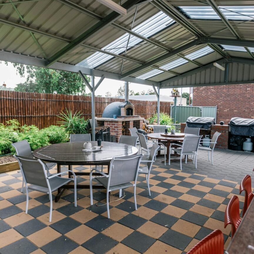 Undercover barbeque area
