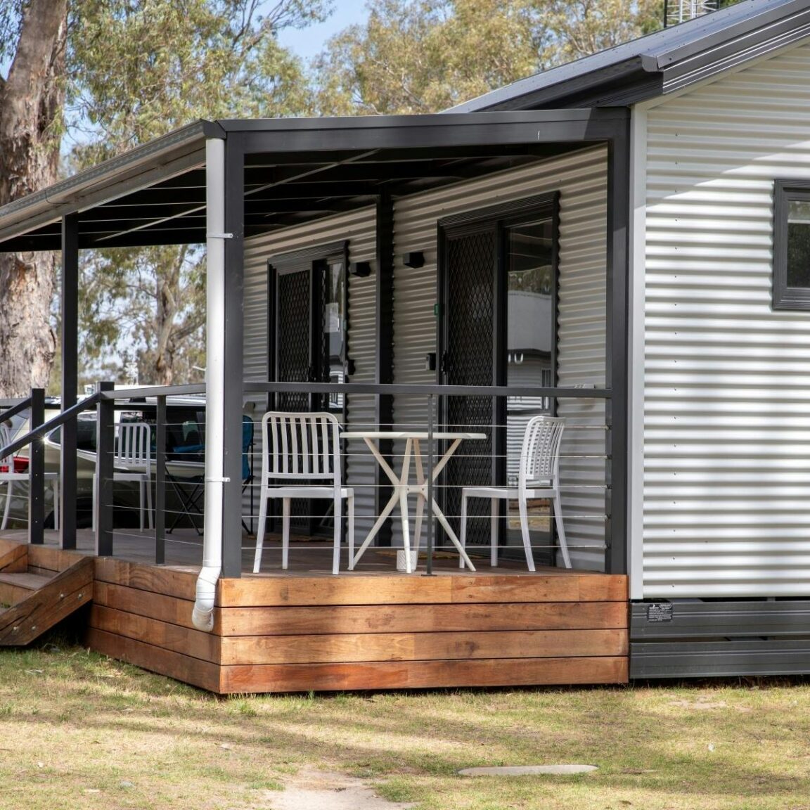external of cabin and deck