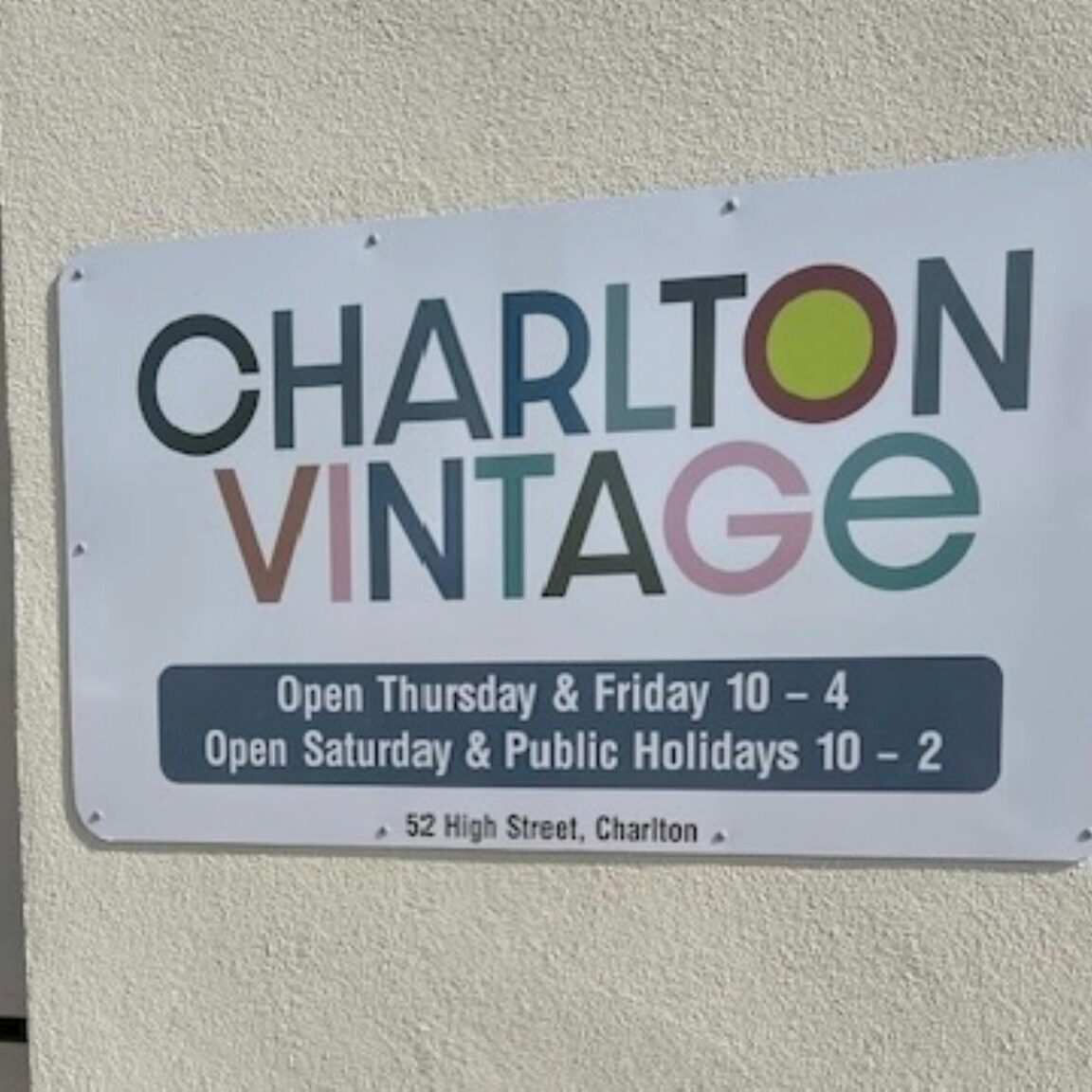 Charlton Vintage sign