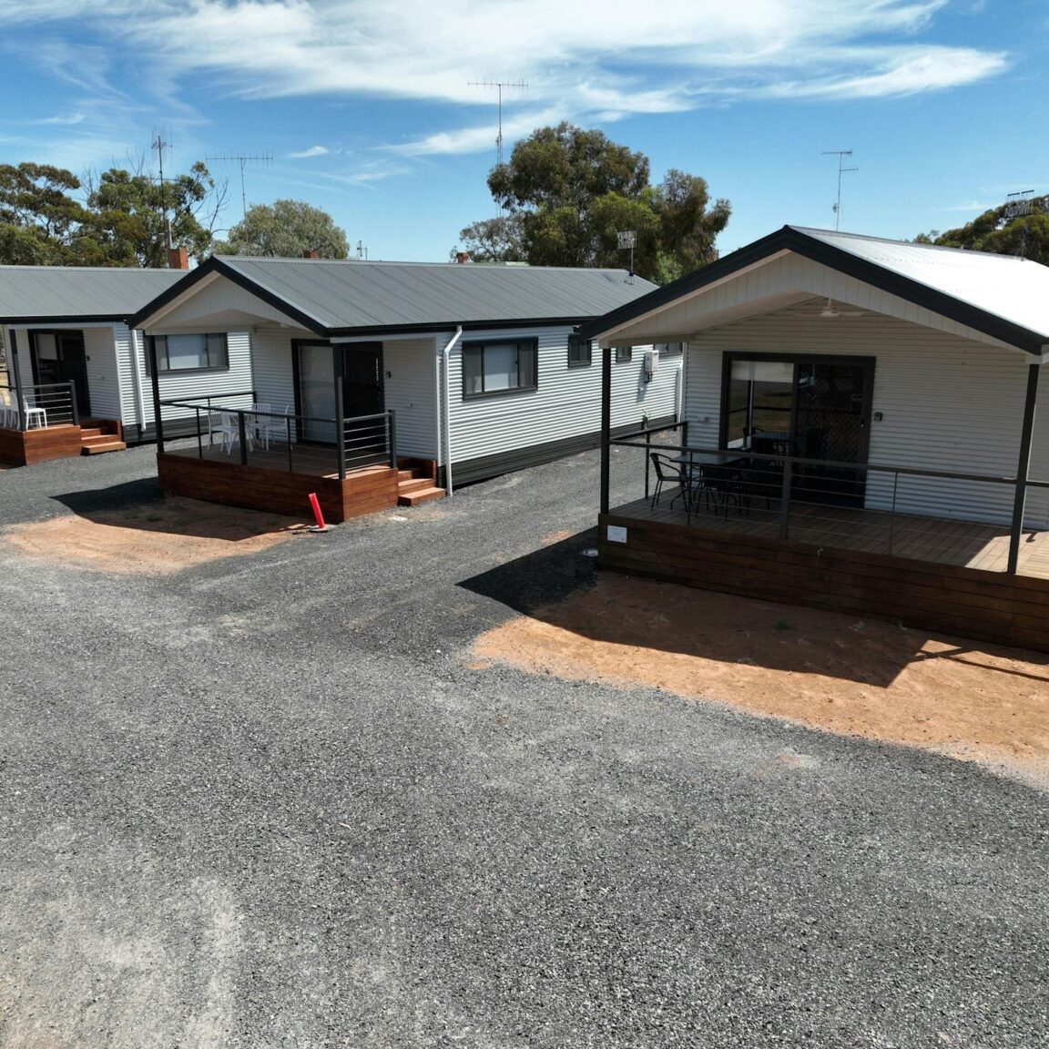 three new caravan park cabins