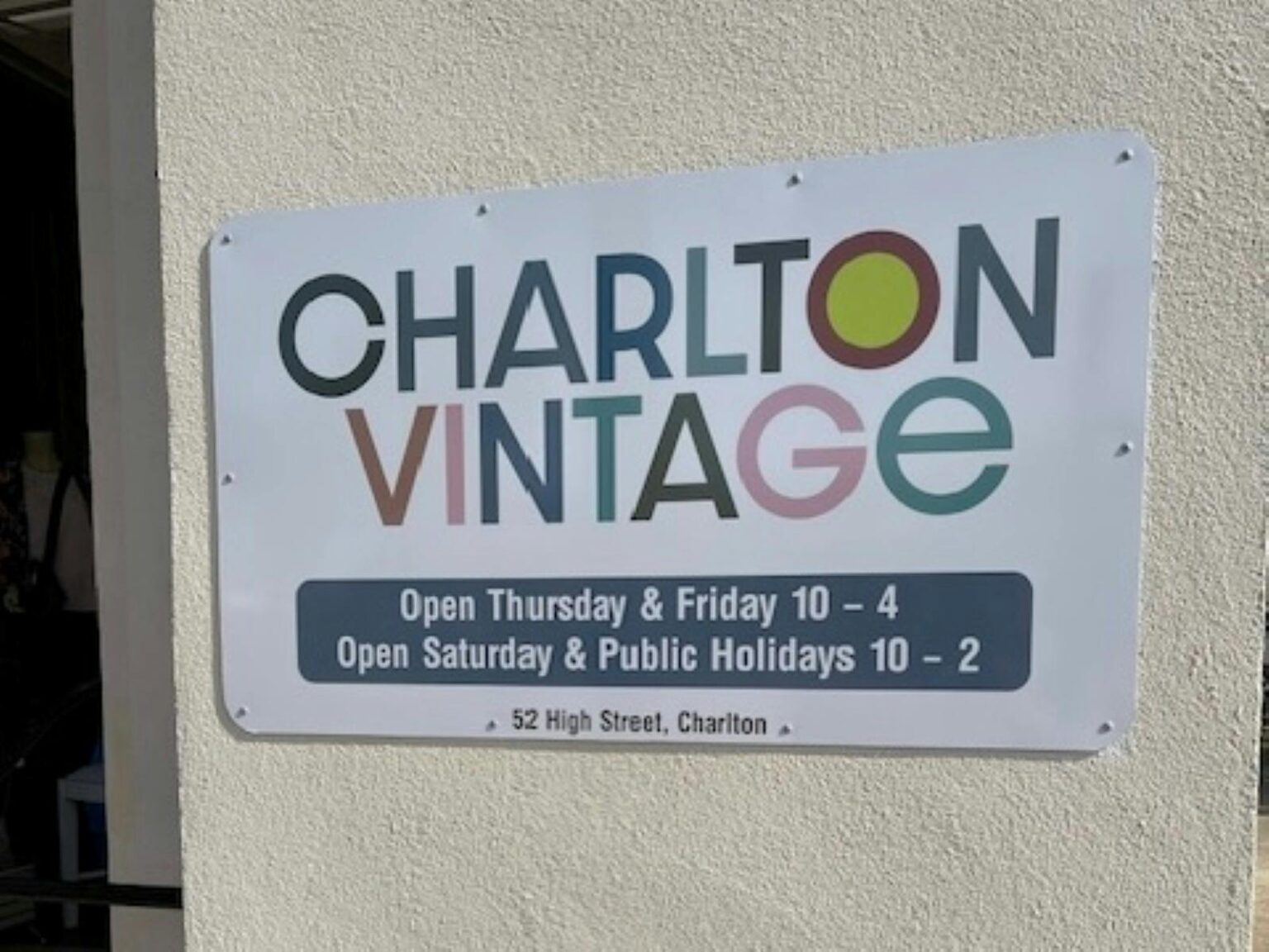 Charlton Vintage sign