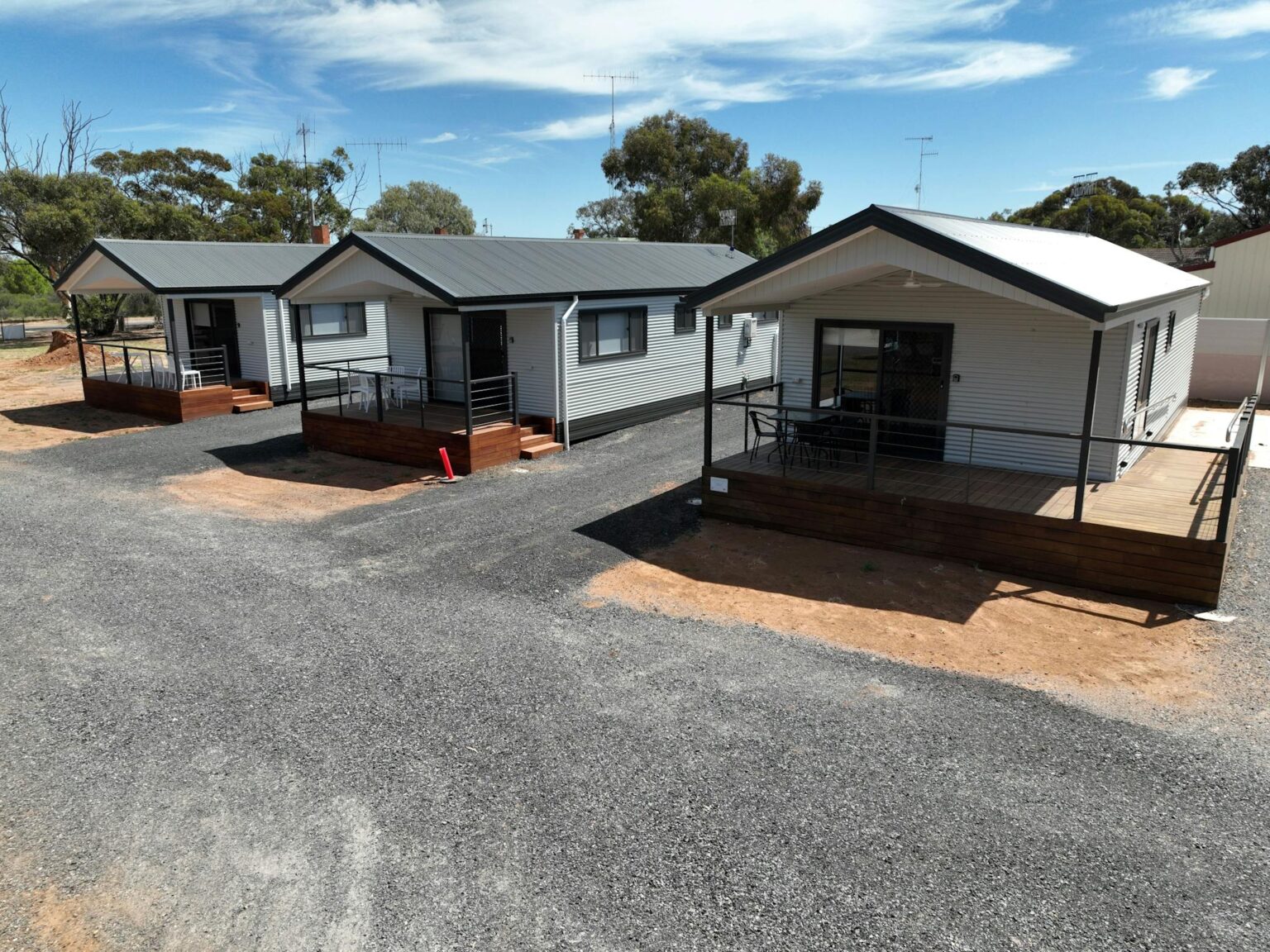 three new caravan park cabins