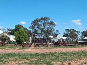 numerous sheds and Winston Church
