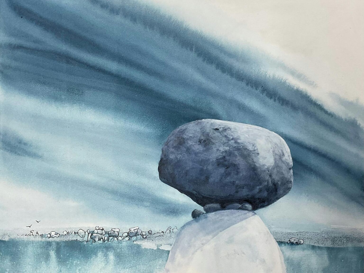 Finding the Balance Title of this painting
